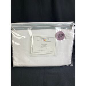 DORMISETTE QUEEN SHEETS Cotton German Wulfing Heavy Weight White Set